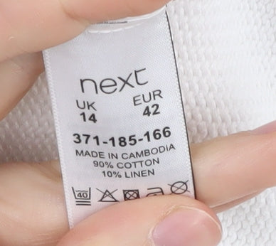 Next Women's White Pullover Jumper, Size 14