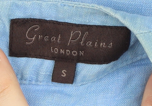 Great Plains Women's Blue Linen Sleeveless Dress Size S