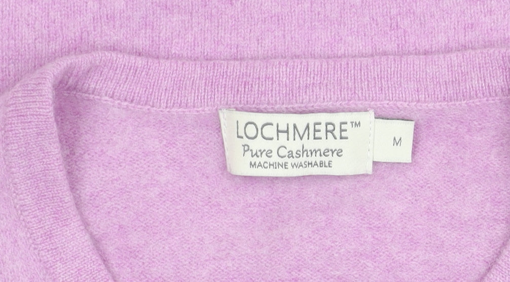 Lochmere Women's Purple Cashmere Crew Neck Jumper