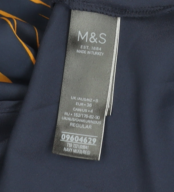 Marks and Spencer Women's Multicoloured Pencil Skirt Size 8