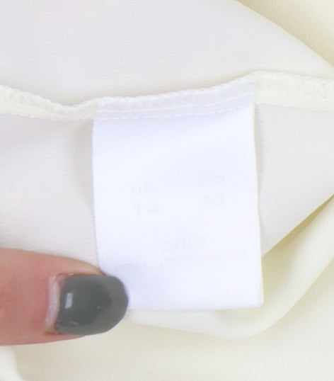 Eastex Women's Ivory Button-Up Shirt Size 14