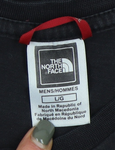 The North Face Men's Black T-Shirt, Logo, Size L