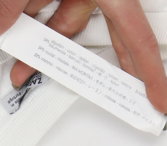 Zara Women's White Sweatshirt - Size 12