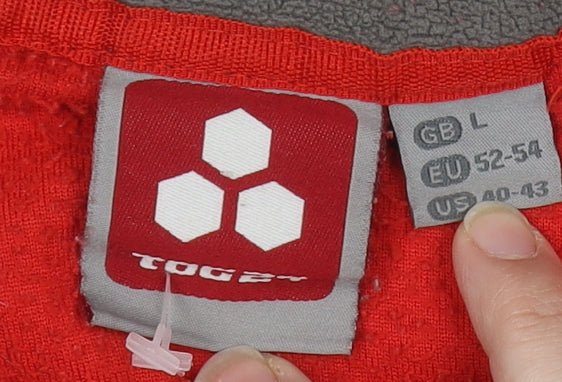 TOG 24 Men's Red Fleece 1/4 Zip Lightweight Sweatshirt L