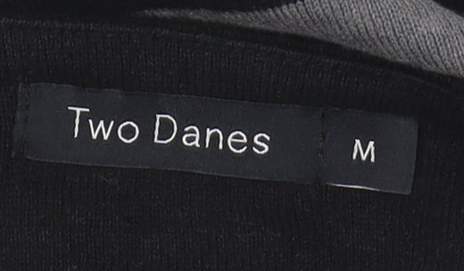 Two Danes Women's Black Striped Cardigan M