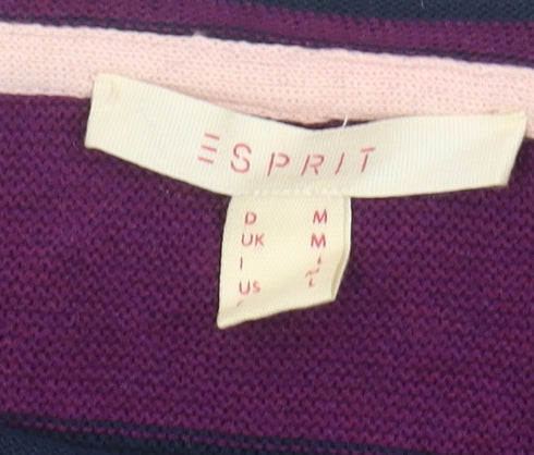 Esprit Women's Multicoloured Striped Pullover Jumper - M