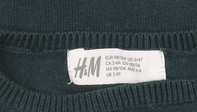 H&M Girls Multicoloured Polka Dot Pullover Jumper, 3-4 Years