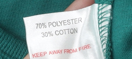 Isle Women's Green Pullover Jumper L V-Neck