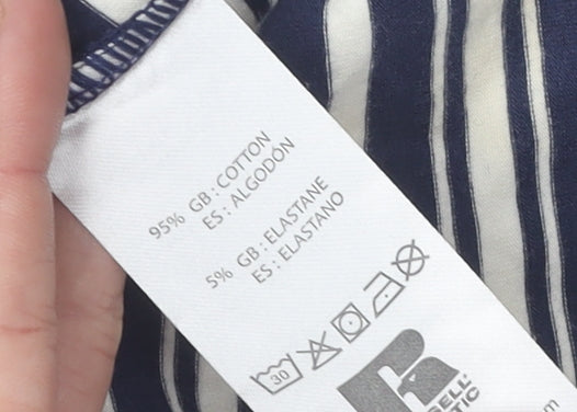 Russell Athletic Women's Multicoloured Striped T-Shirt Dress