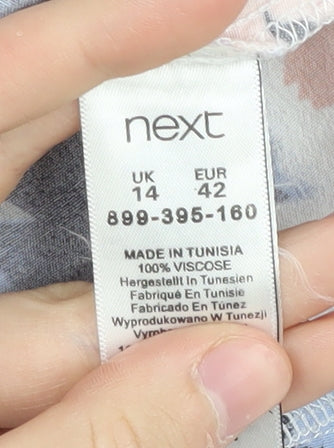 Next Women's Multicoloured Floral Blouse Size 14