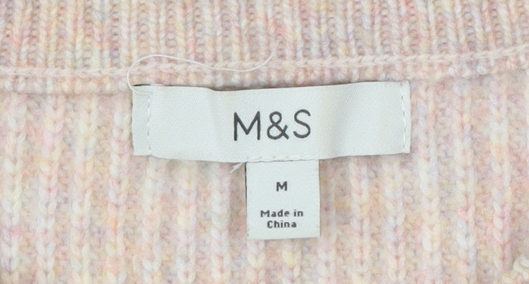 Marks and Spencer Women's Multicoloured Pullover Jumper M