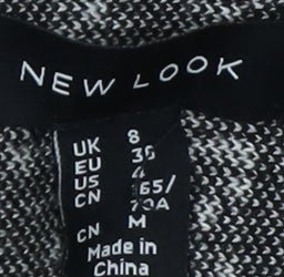 New Look Black Check Skirt, Women's Size 8