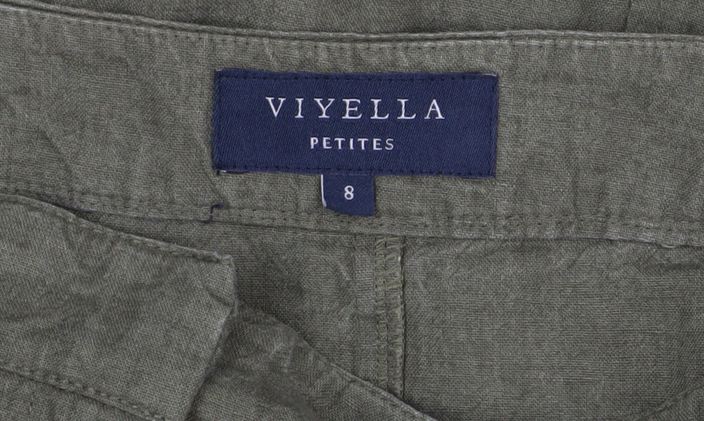 Viyella Women's Green Flare Skirt Size 8 Petites