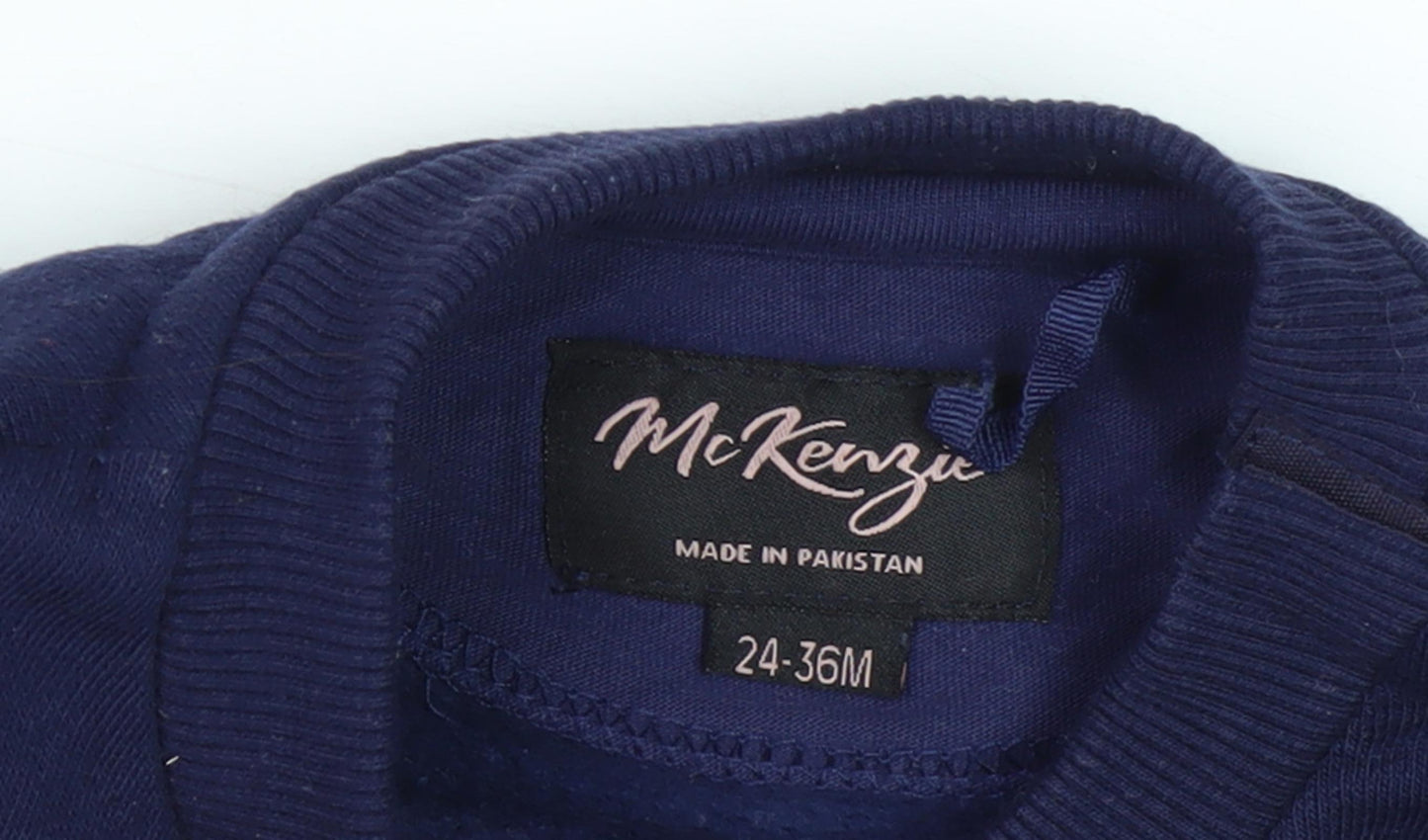 McKenzie Unisex Kids Blue Pullover Sweatshirt 3 Years