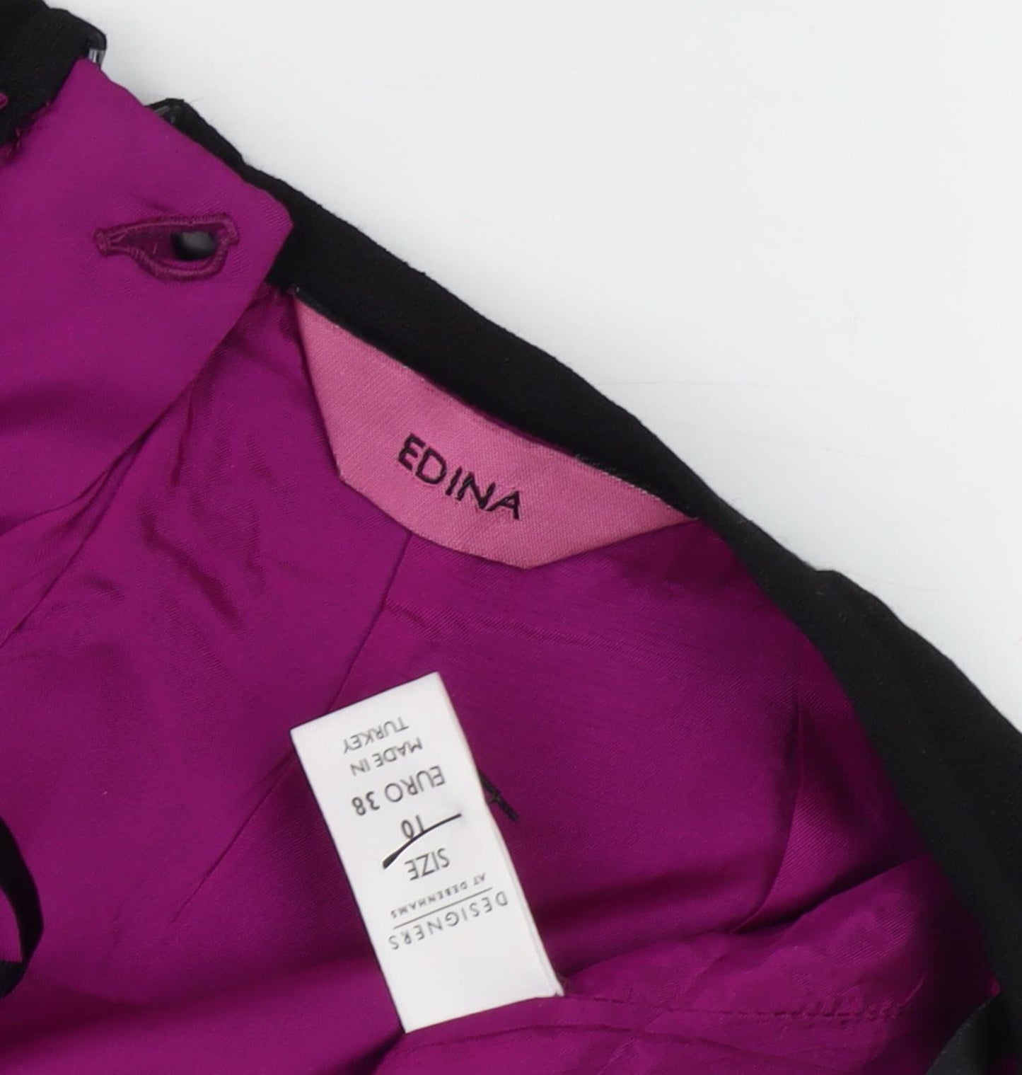 Edina Women's Black Midi Pencil Skirt Size 10