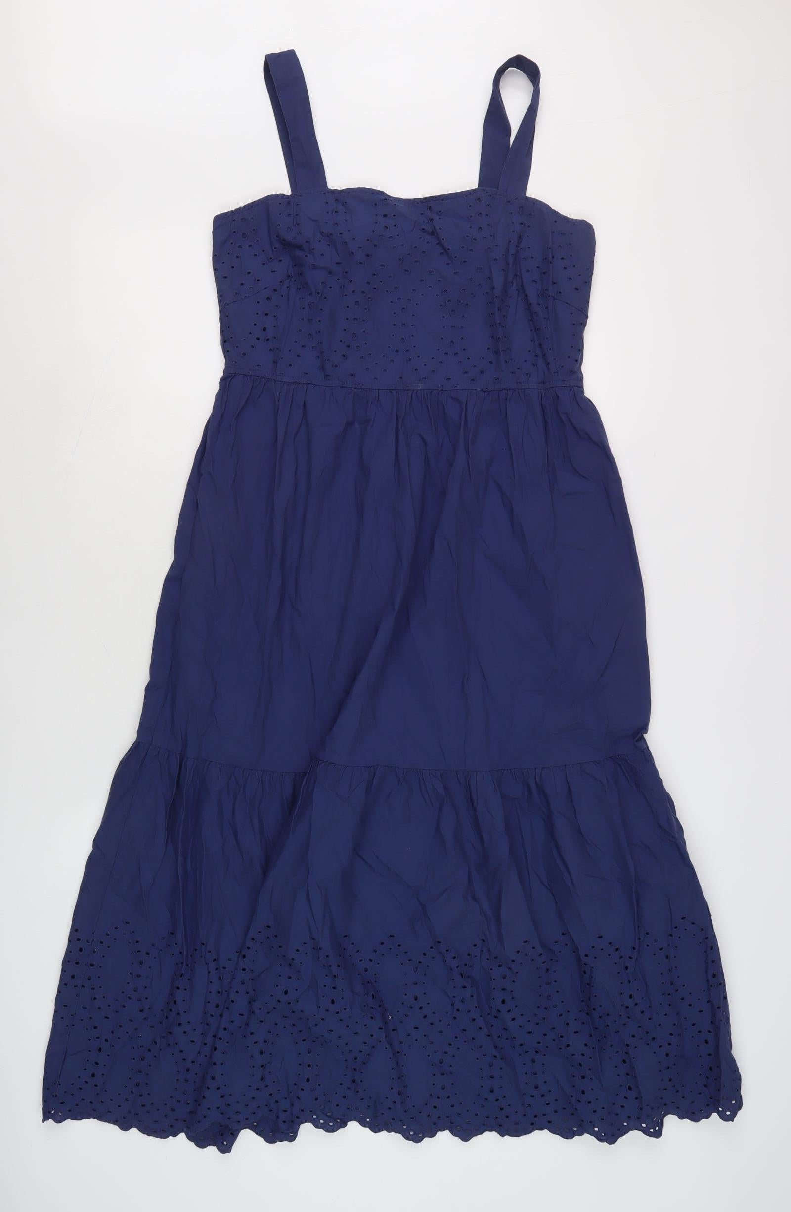 UNIQLO Women's Blue Midi Slip Dress M – Preworn