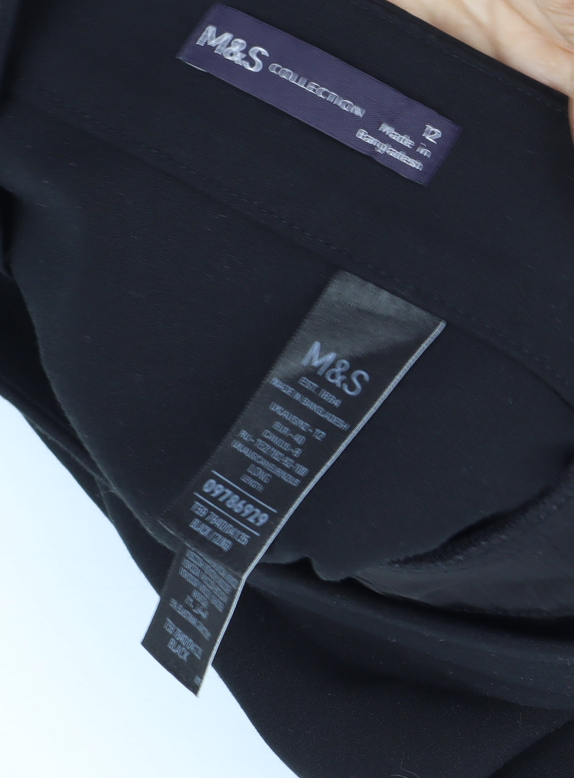 Marks and Spencer Women's Black A-Line Skirt Size 12