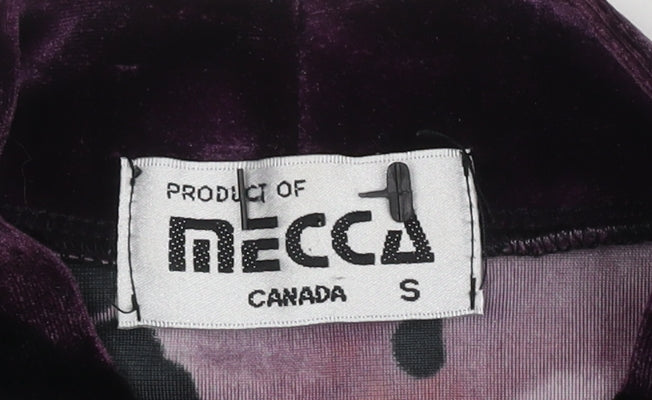 Mecca Women’s Purple Velvet Mock Neck Top S