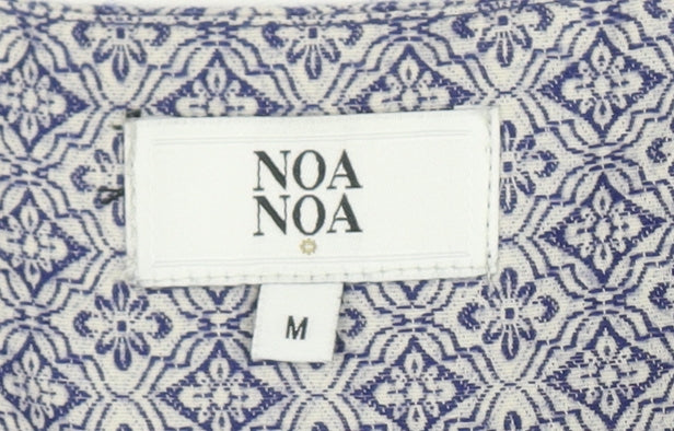 Noa Noa Women's Blue Sleeveless Geometric Dress M