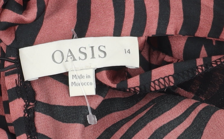 Oasis Women's Pink Halter Blouse Size 14