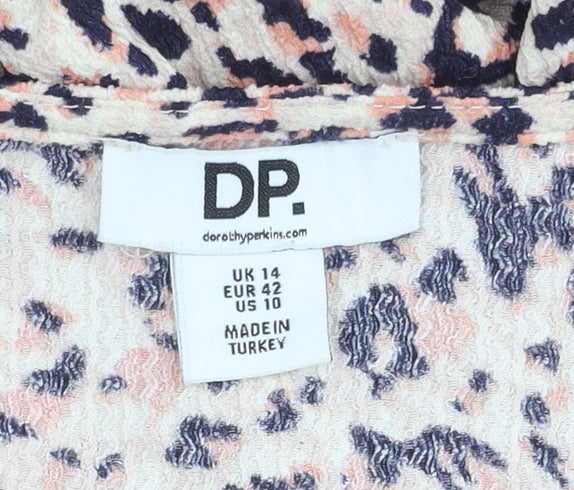 Dorothy Perkins Women's Animal Print Knee Length Dress - Size 14