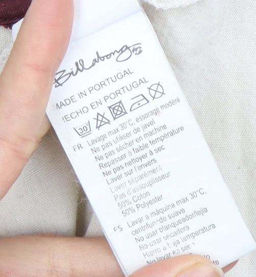 Billabong Unisex Beige Ringer T-Shirt XS