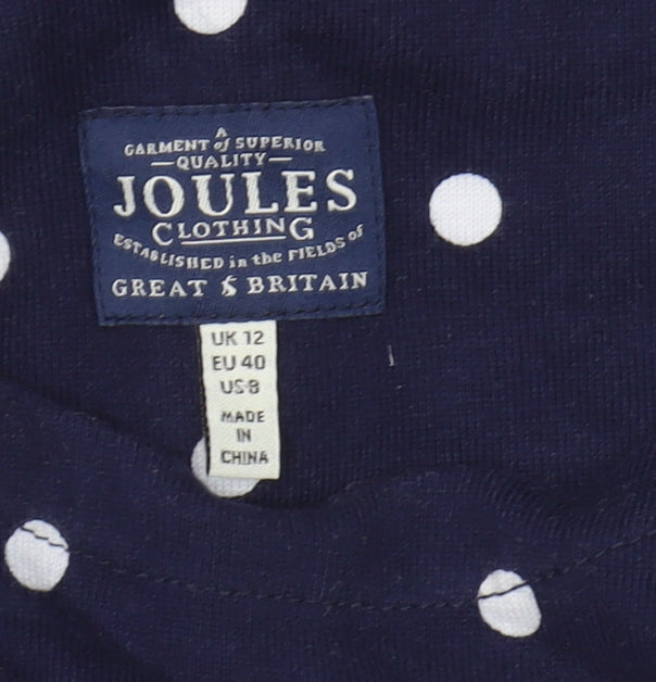 Joules Women's Blue Polka Dot Shift Dress Size 12
