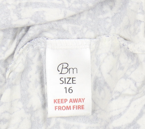 Women's Blue Paisley Skirt - Size 16