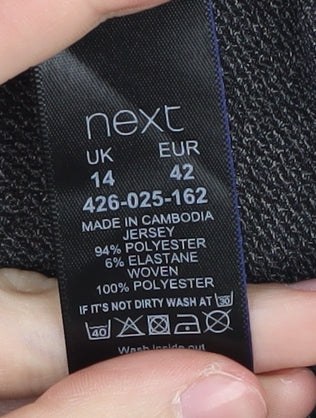 Next Women's Black Polka Dot Sleeveless Blouse, Size 14