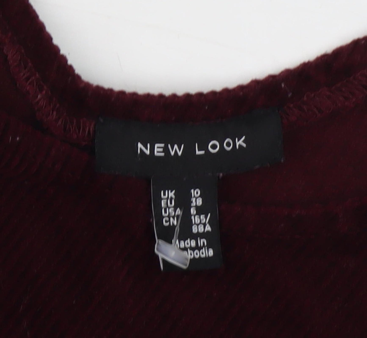 New Look Women's Red Corduroy Pinafore Dress Size 10