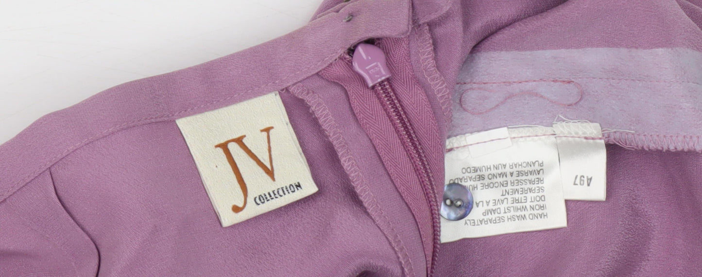 JV Collection Women's Purple Midi Pencil Skirt Size 14