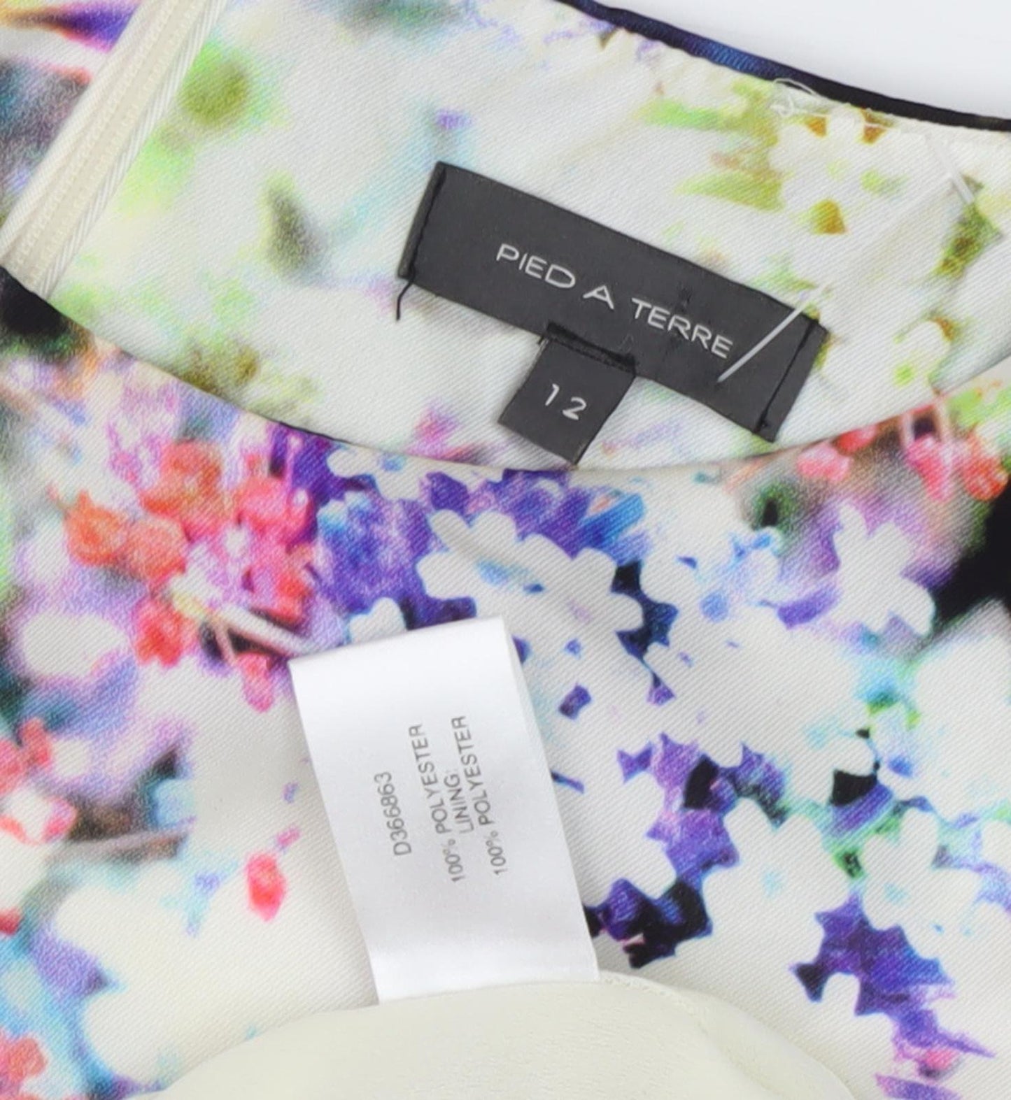 Pied A Terre Women's Multicoloured Shift Dress Size 12