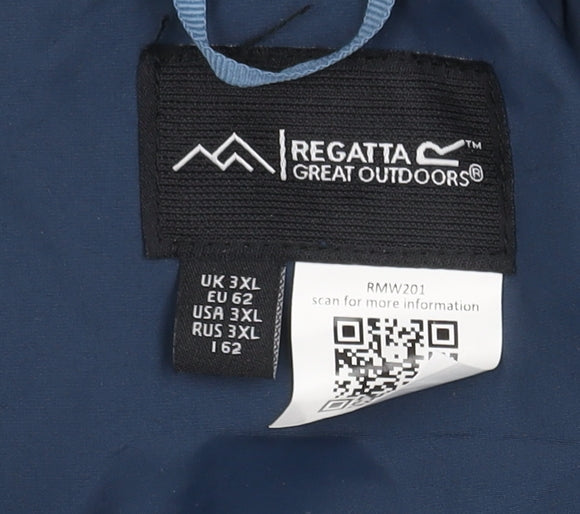 Regatta Men's Blue Waterproof Raincoat 3XL