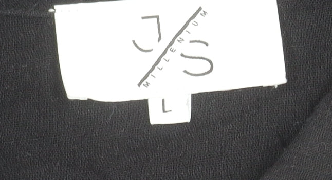 JS Millenium Women's Black Embroidered Blouse L