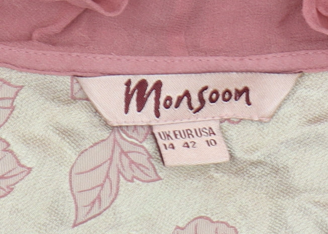 Monsoon Women's Pink Floral Sleeveless Blouse