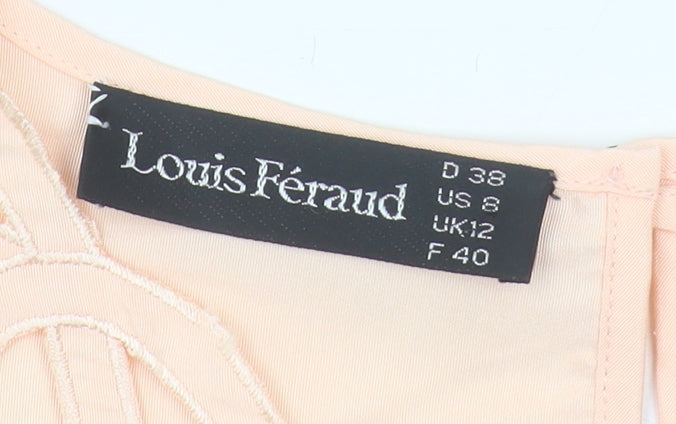 Louis Féraud Women's Beige Blouse Size 12