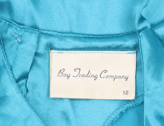Bay Trading Company Women's Blue Slip Dress Size 12