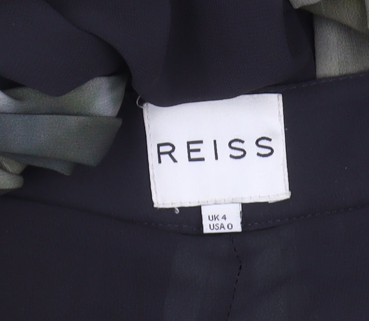 Reiss Women's Multicoloured Pleated Midi Skirt, Size 4