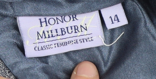 Honor Millburn Women's Blue A-Line Midi Skirt - Size 14