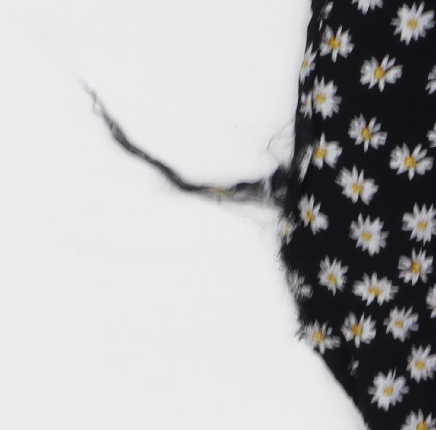 Zara Women's Black Floral A-Line Skirt Size M