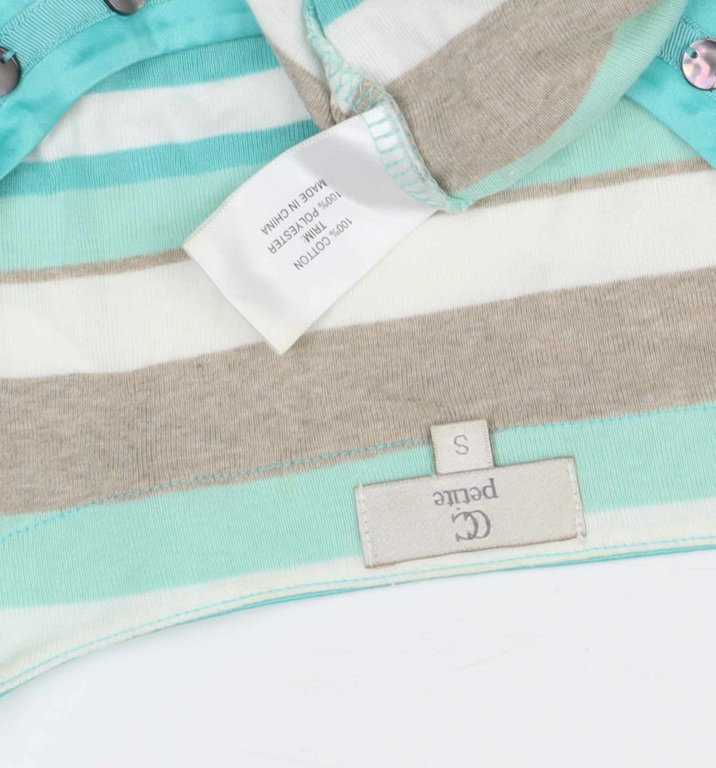 GC Petite Women’s Multicoloured Striped T-Shirt, S