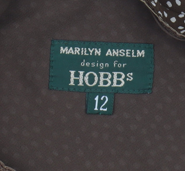 Hobbs Women's Brown A-Line Midi Skirt Size 12