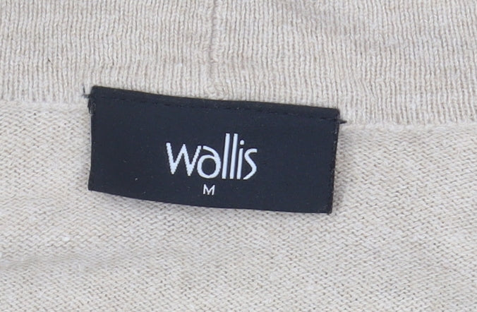 Wallis Women's Beige Open Front Cardigan, M, Long Sleeve
