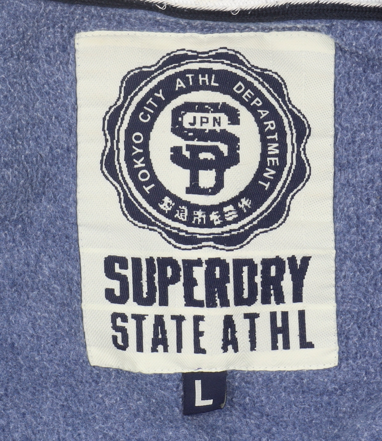 Superdry Women's Blue Logo Full Zip Hoodie L