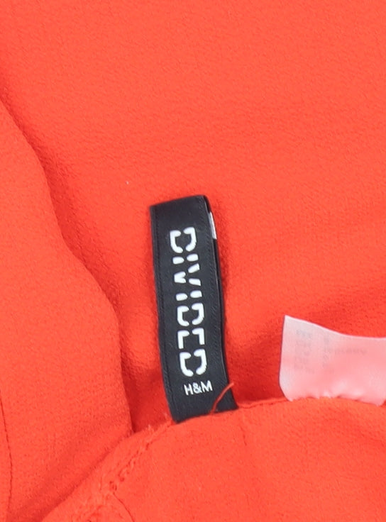 H&M Women Red Shift Dress Size 12, 3/4 Bell Sleeve