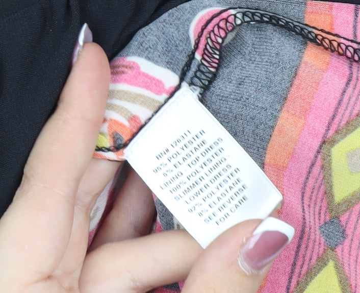 Ronni Nicole Women's Black A-Line Sleeveless Dress, Size 14