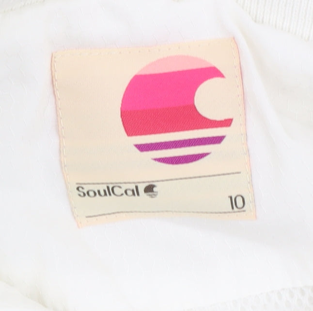 SoulCal Women's White Hooded Casual Jacket Size 10