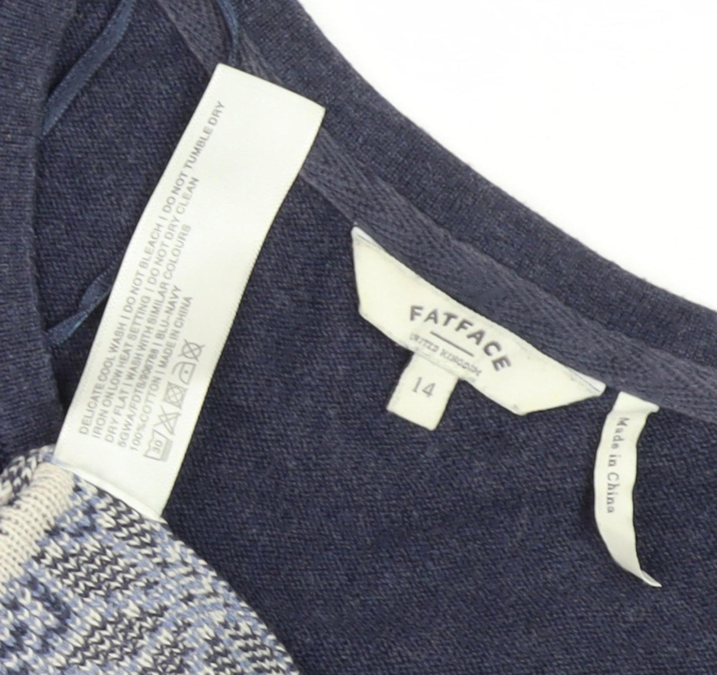 Fat Face Women's Blue Jumper Dress Size 14