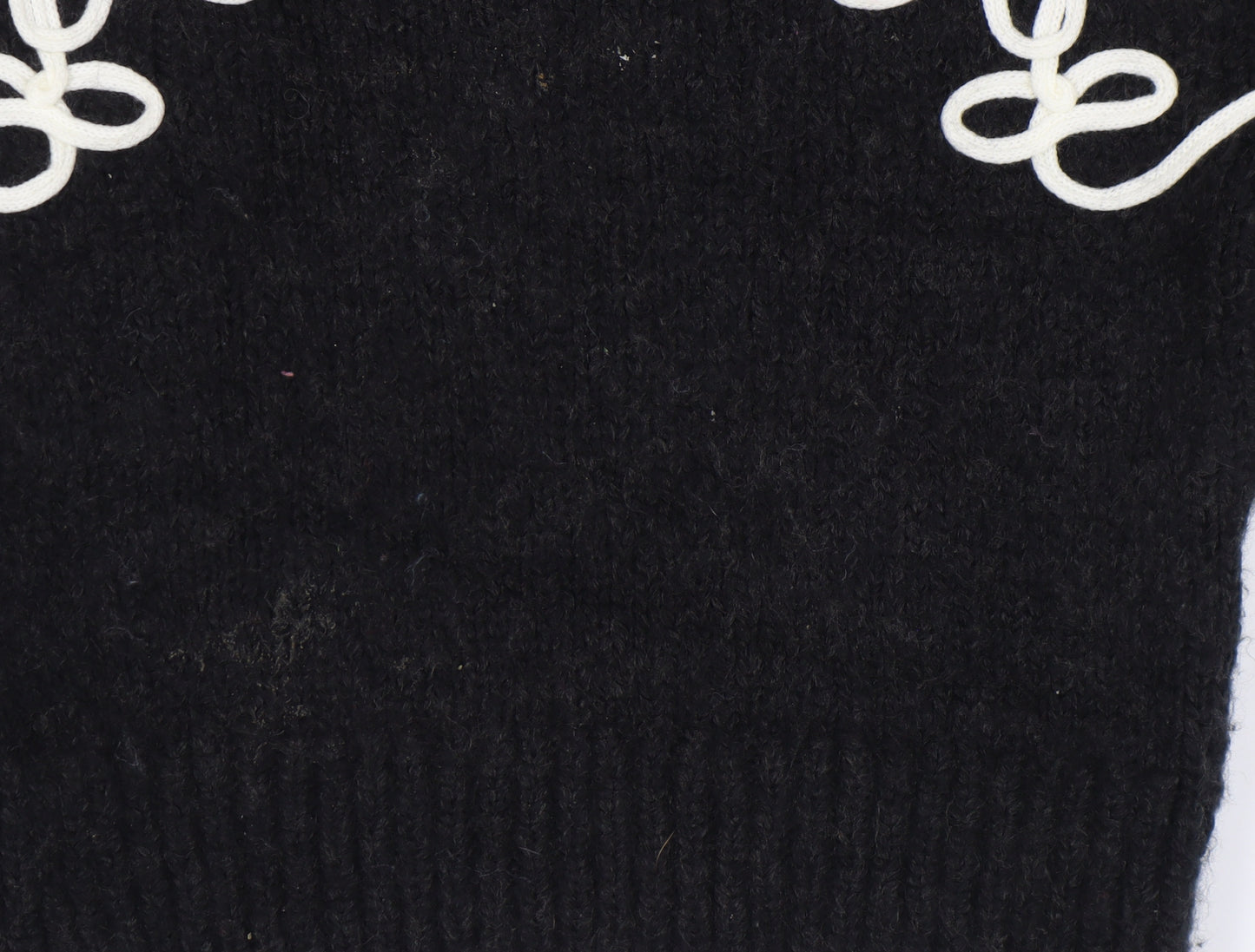 Marks and Spencer Girls Black Wool Pullover Jumper 4-5 Years