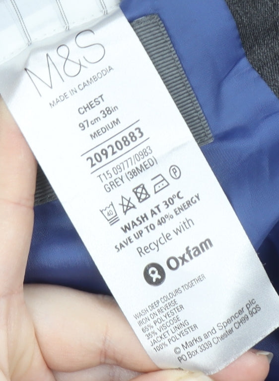 Marks and Spencer Men's Grey Jacket Blazer 38R